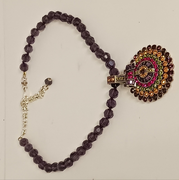 Vintage Heidi Daus ' Guilty Pleasure ' Crystal Necklace - Picture 2 of 6